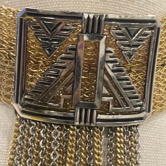 Vintage gold and silver collar with chains!! - Picture 3 of 5